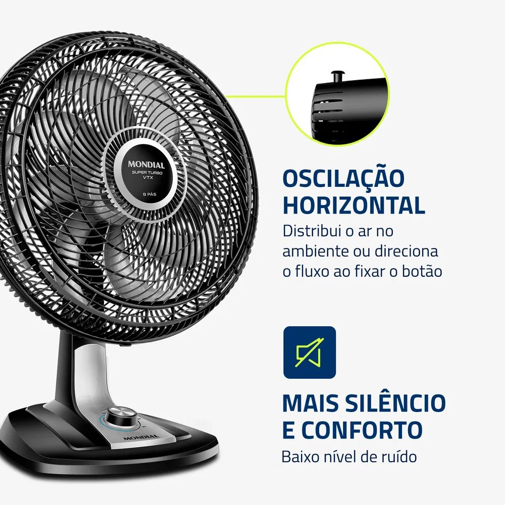 Ventilador de Mesa Mondial 40cm Turbo 8 Pás 220V VTX-40, , large image number 3