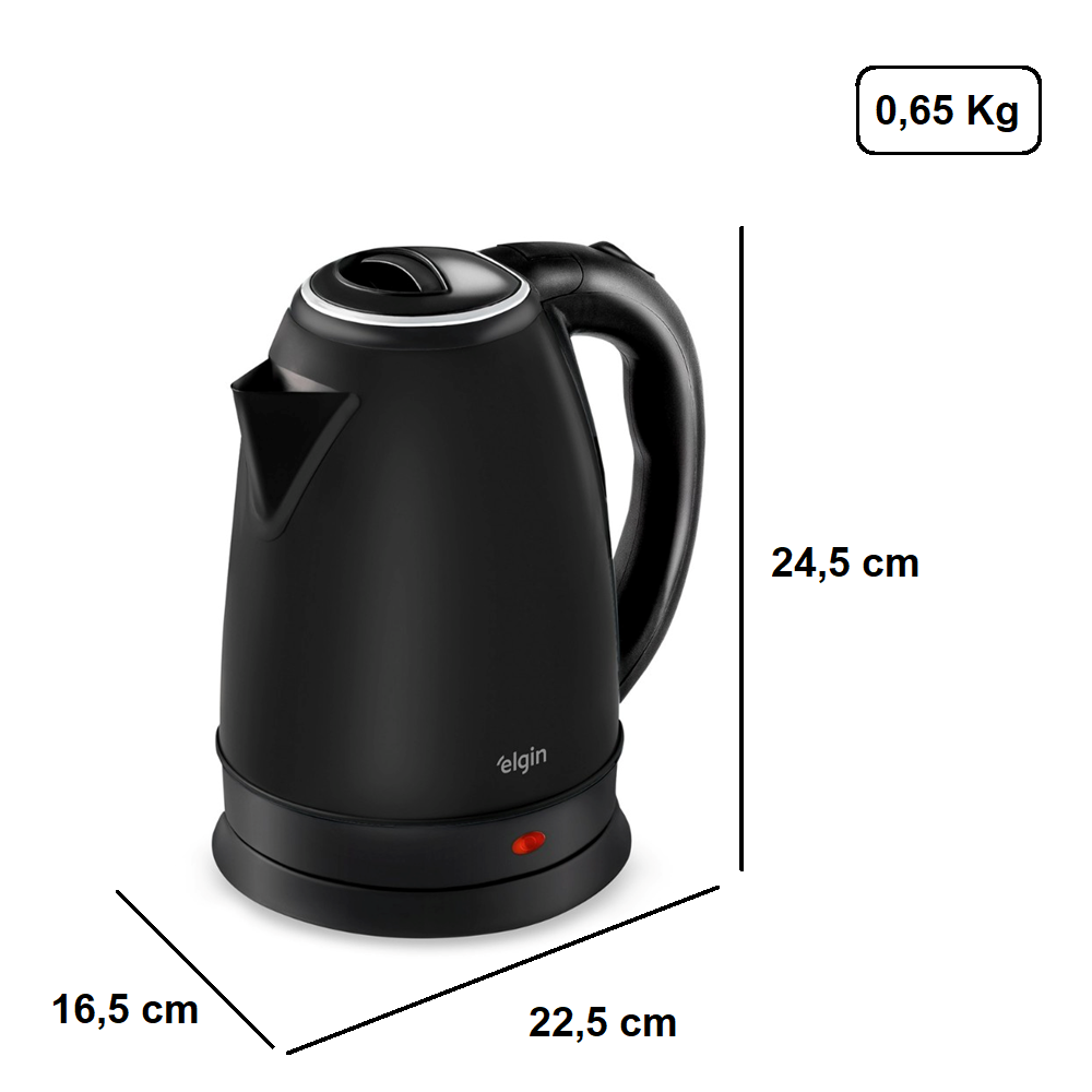 Chaleira El&eacute;trica Elgin Preta CHA1B 2 Litros 220V Inox 1500W, , large image number 3