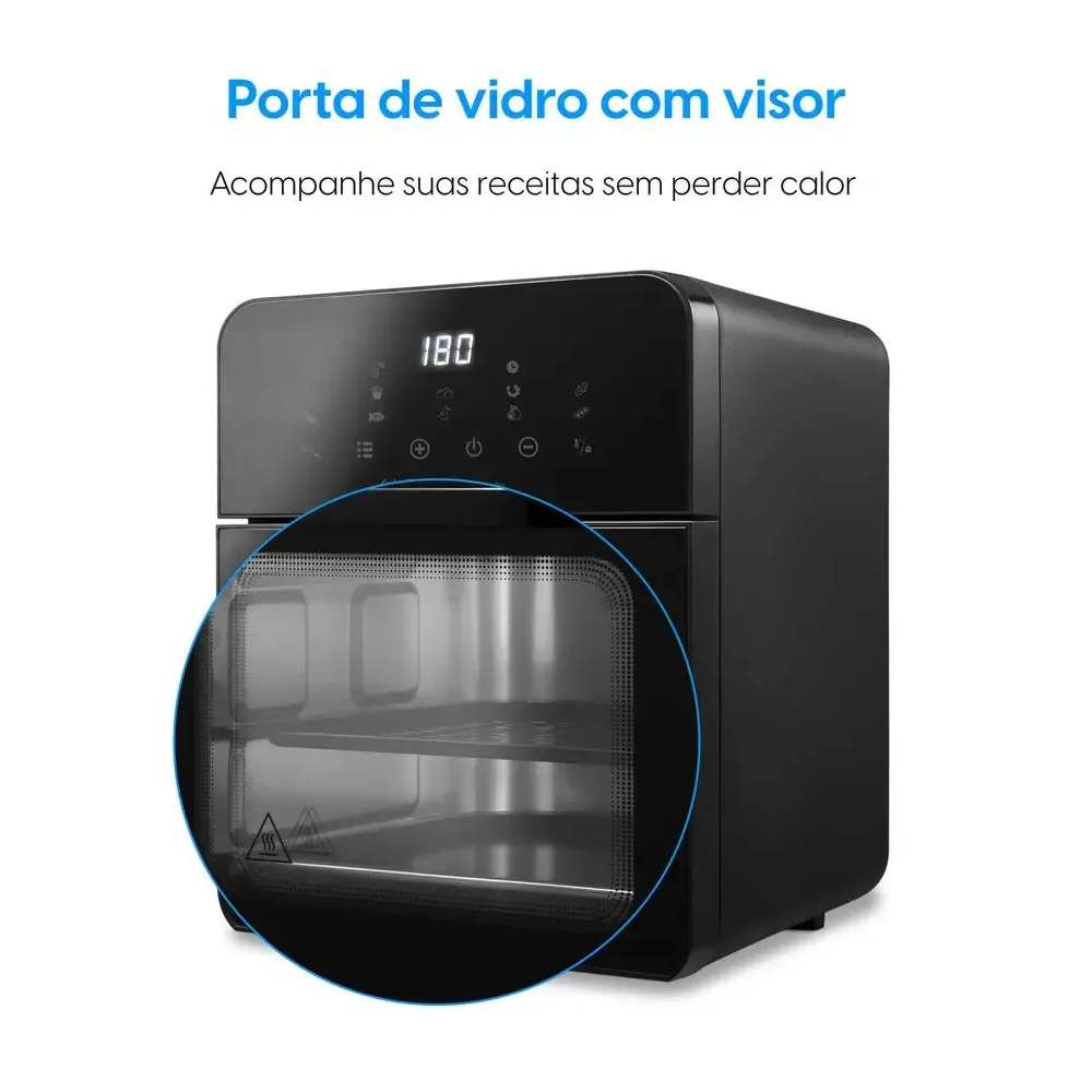 Fritadeira El&eacute;trica Air Fryer Elgin Sem &Oacute;leo 10 Litros Preta 1400W 220V Style Oven Fry AFO20, , large image number 4