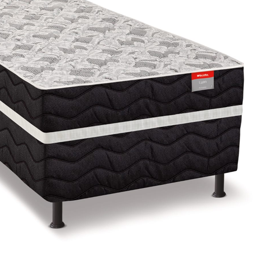 Cama Box Conjugada Solteirão Espuma D28 Lyon 188x88x55 cm Reconflex, , large image number 1
