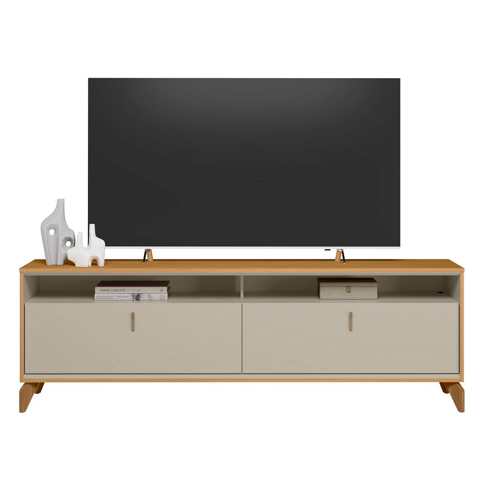 Rack Para Tv At&eacute; 75 Polegadas Tauari/Off White Fosco Linea Dubai