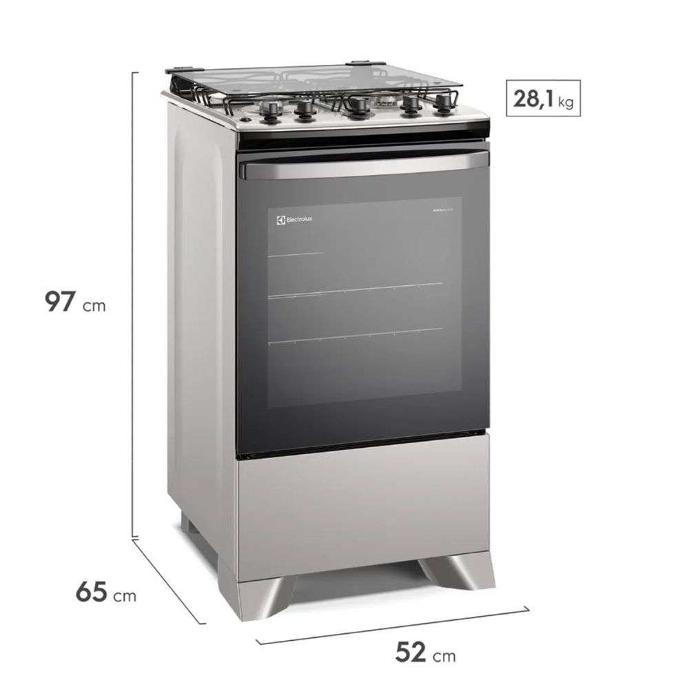Fogão 4 Bocas Electrolux Mesa Inox Acendimento Automático Prata Efficient FE4IS Bivolt, , large image number 1