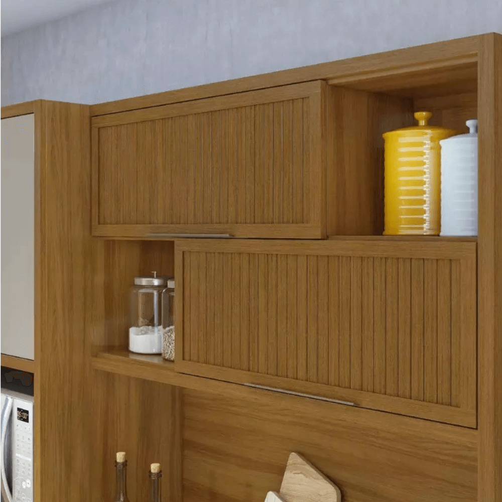 Cozinha Compacta Loft Nesher Imperatriz 6 Portas e 2 Gavetas 100% MDF, OffWhite, large image number 2