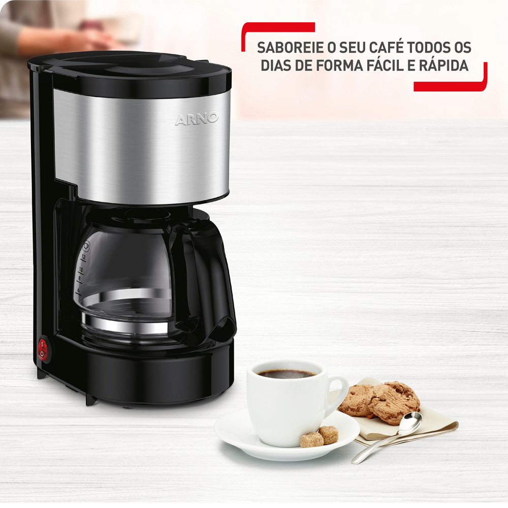 Cafeteira Elétrica Arno Perfectta Inox 12 Xícaras Jarra 600ml CFPI 220V, , large image number 5
