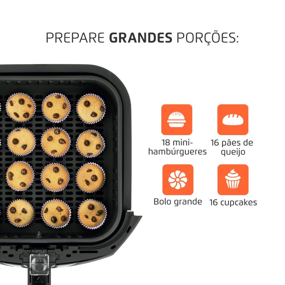 Fritadeira Elétrica Air Fryer Mondial Sem Óleo 6L 1900W 220V AFN-60, , large image number 2