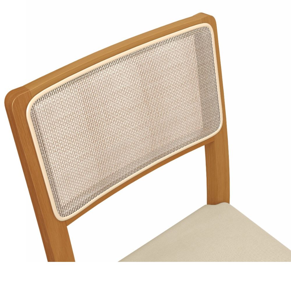 Conjunto Mesa de Jantar Retangular Premium 6 Cadeiras Lola Kappesberg CSJ022CA Canela Off White, , large image number 7