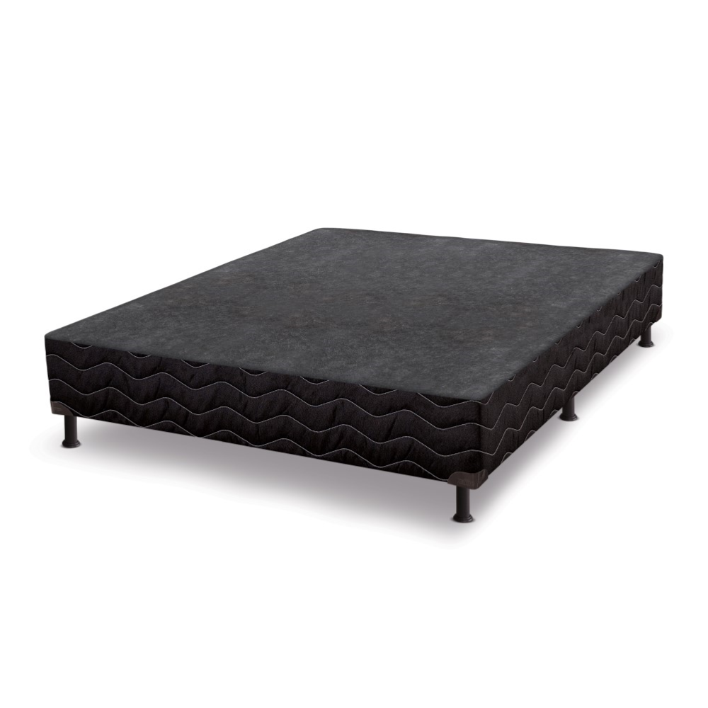 Conjunto Box Casal com Base Preta Reconflex e Colchao Espuma AG D33 Caza Nobre Zeus 138x188x66 cm, , large image number 3