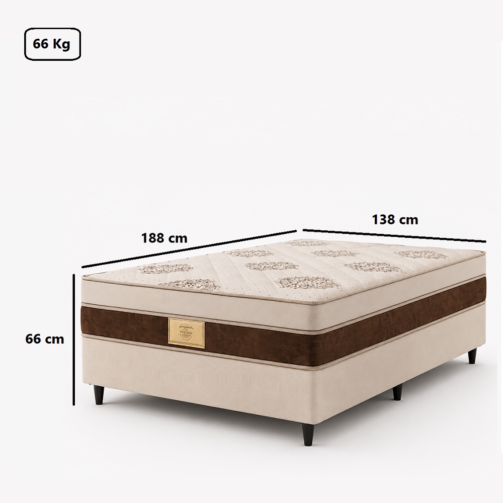Conjunto Box Casal Espuma AG60 D33 Caza Nobre Zeus 138x188x66cm, , large image number 2