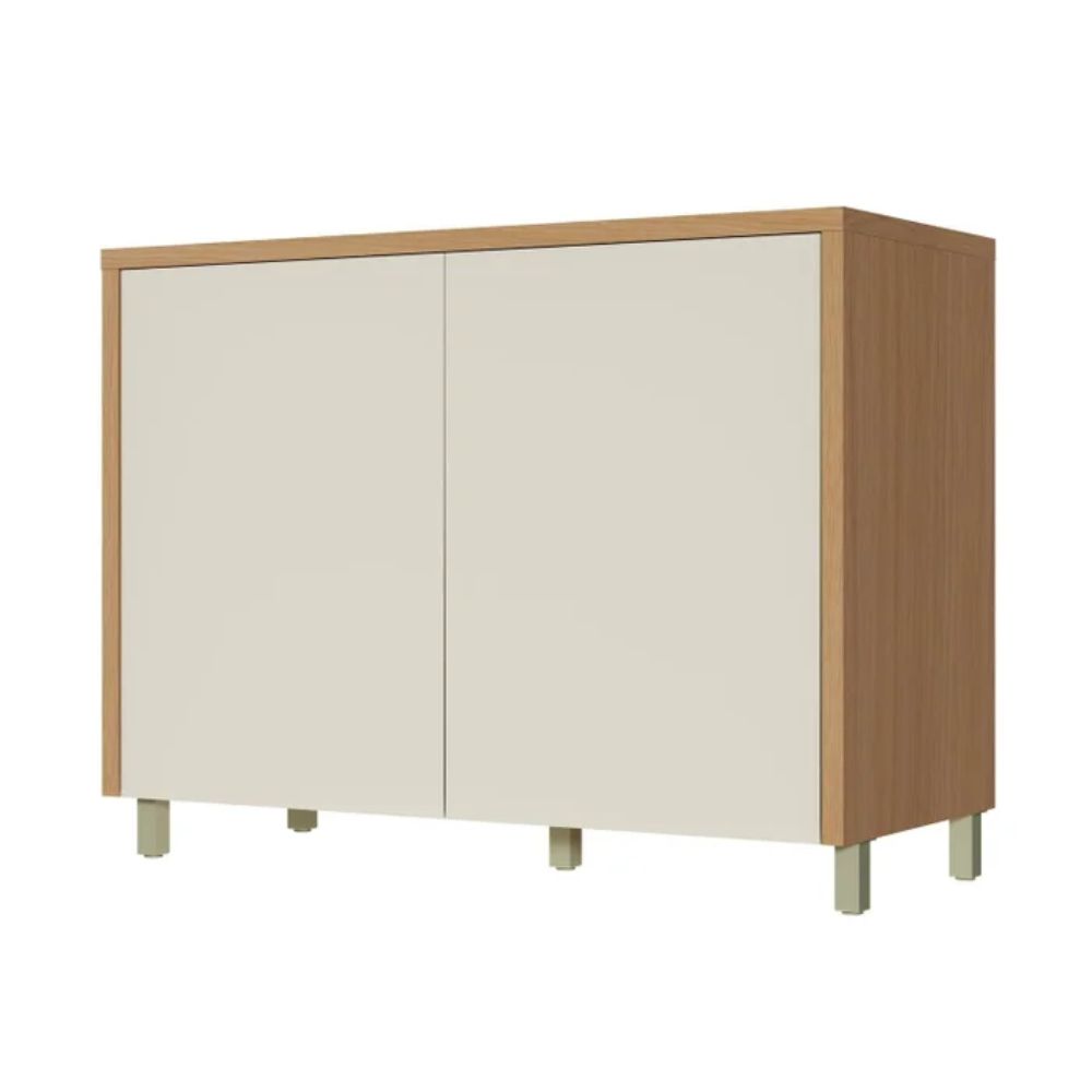 Balcão de Cozinha com Tampo 2 Portas Carvalho/Greige 100% MDF Nesher