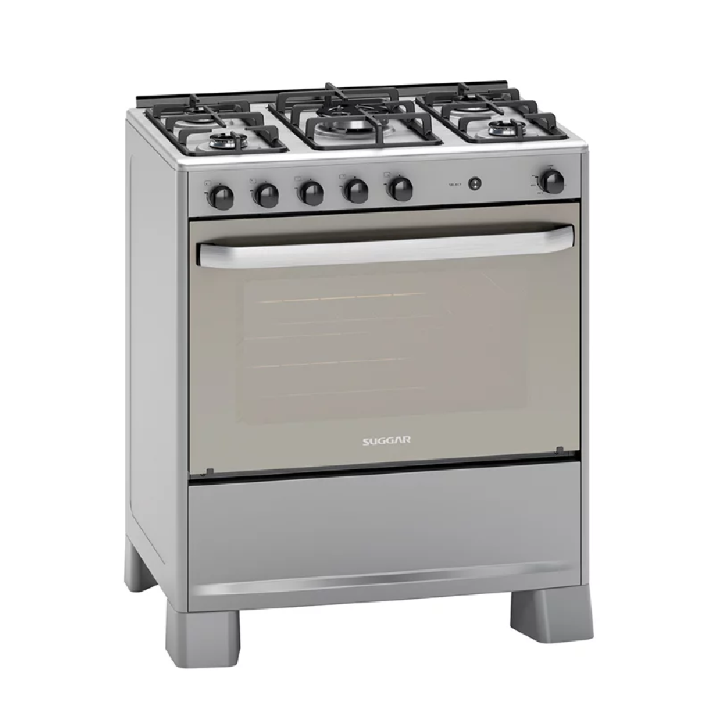 Fogão 5 Bocas Suggar Mesa de Inox Prata Bivolt FGISL510 PRIX