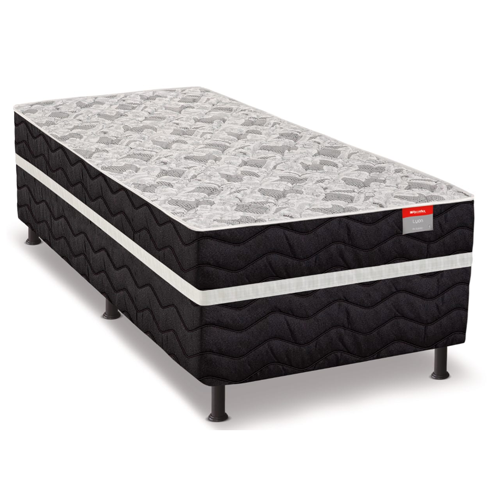 Cama Box Conjugada Solteirão Espuma D28 Lyon 188x88x55 cm Reconflex