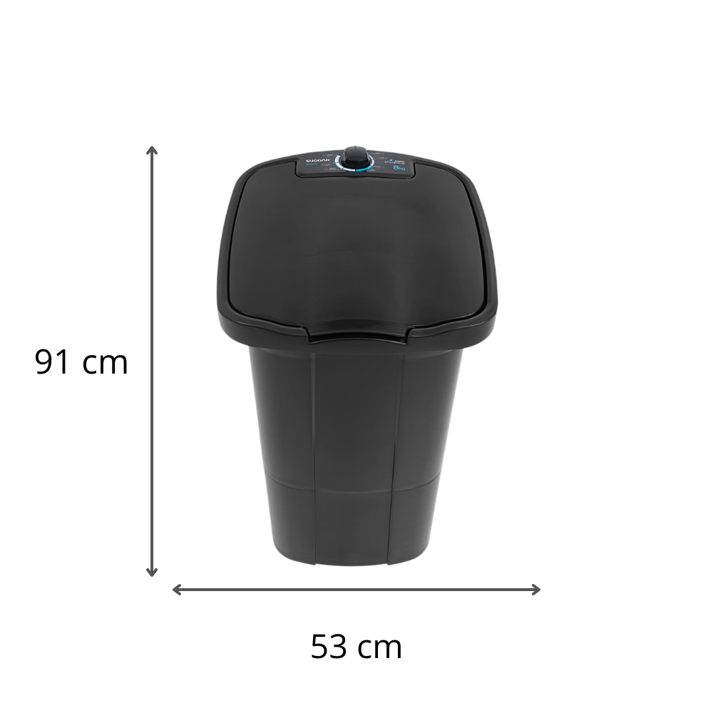 Tanquinho de Lavar Roupas Semi-autom&aacute;tico Suggar 8kg 220V Aleluia AL8002PT Preto, , large image number 7