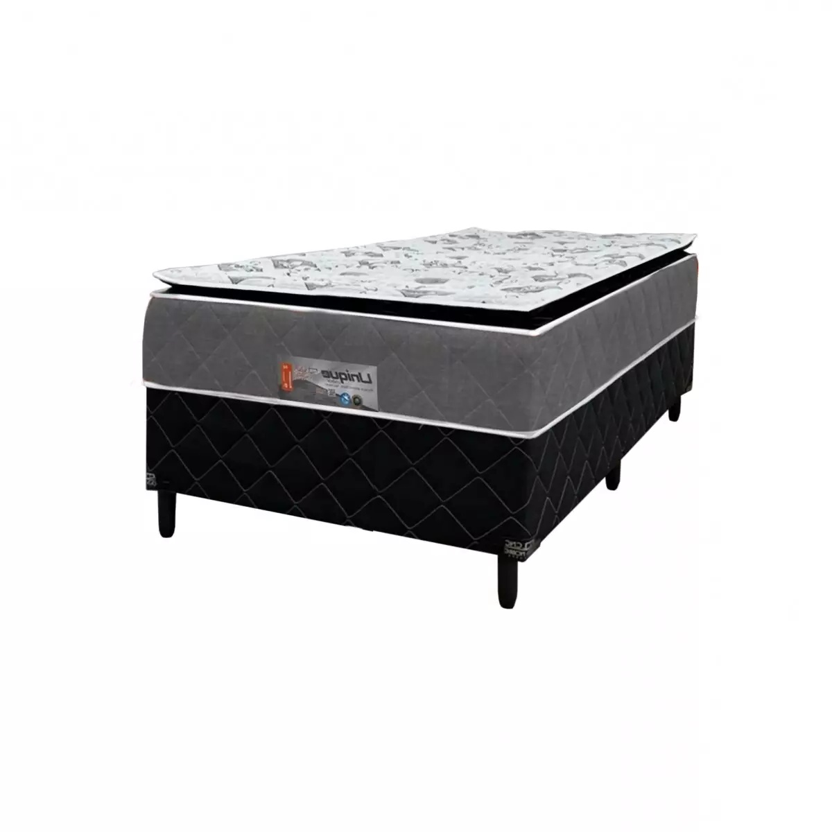 Cama Box Conjugada Solteirão Unique Pillow Confort 188x88x69 cm Caza Nobre, , large image number 2