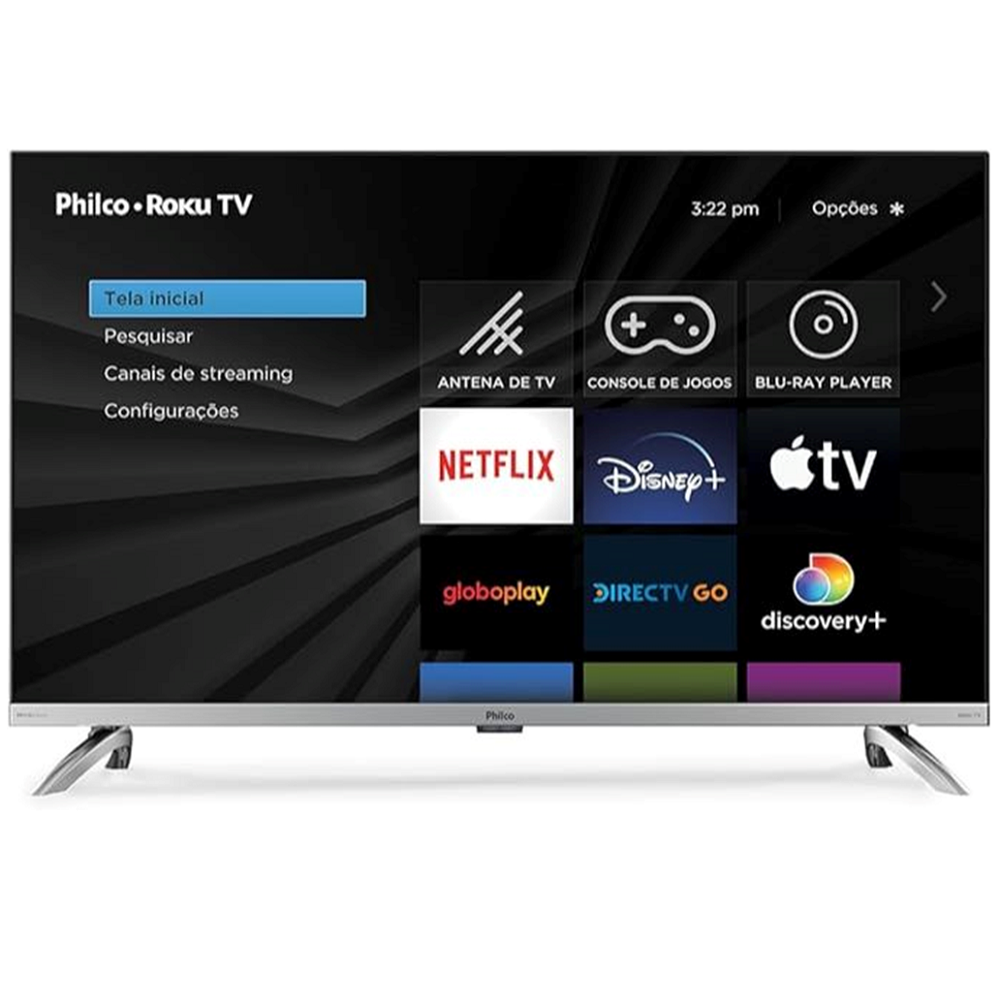 Smart TV 32 Polegadas Philco LED HD Quad Core Hoku 2 HDMI 1 USB 1 AV PTV32G7PR2CGB