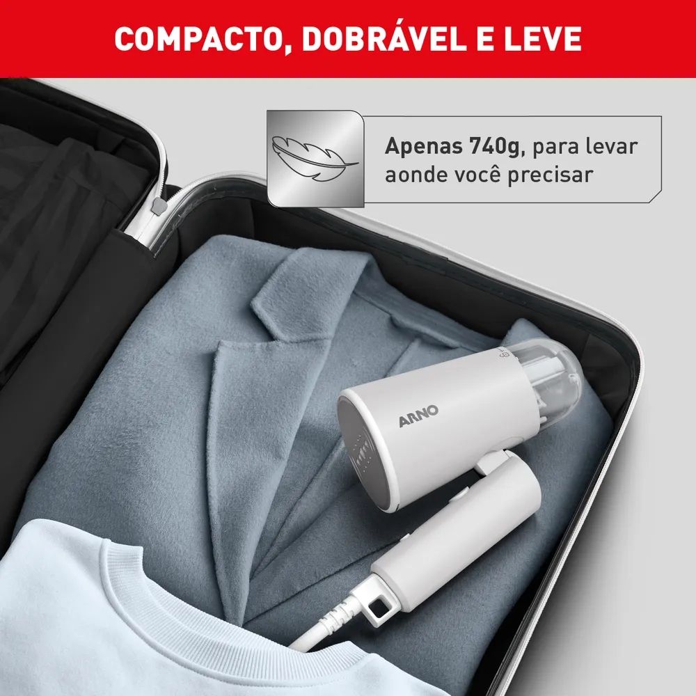 Vaporizador Arno Steam Travel Dobrável e Portátil 1100W Cinza 220V HS11, , large image number 3