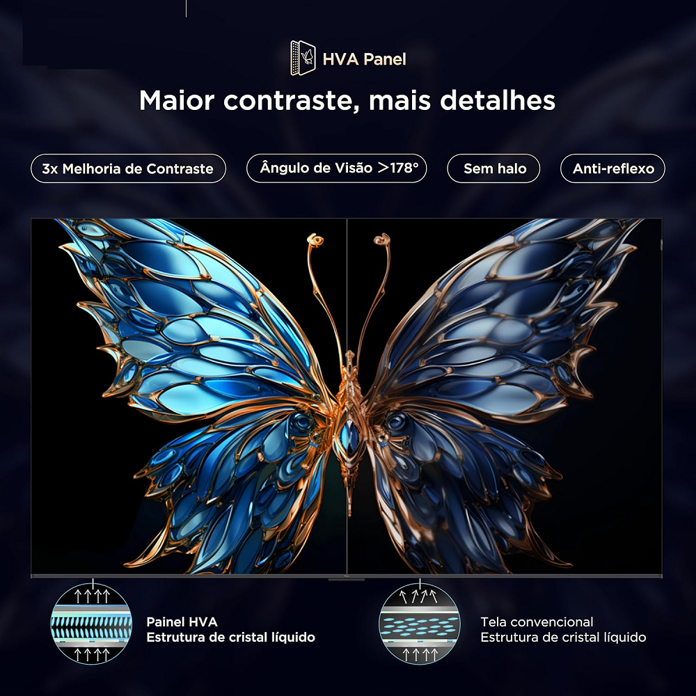 Smart TV 55 Polegadas TCL QLED 4K UHD Wi-Fi Google Tv 3 HDMI 1 USB 55P7K, , large image number 5