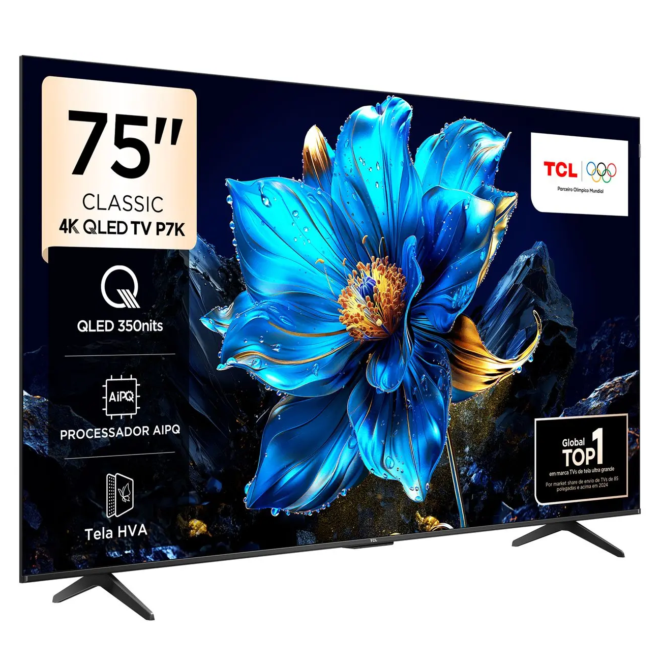 Smart TV 75 Polegadas TCL QLED 4K Wi-Fi Google TV 3 HDMI 1 USB 75P7K, , large image number 1
