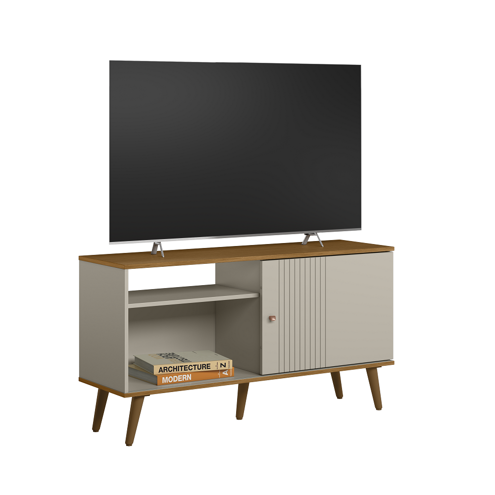 Rack Para TV Até 50 Polegadas Nature/Off White Linea Rubi