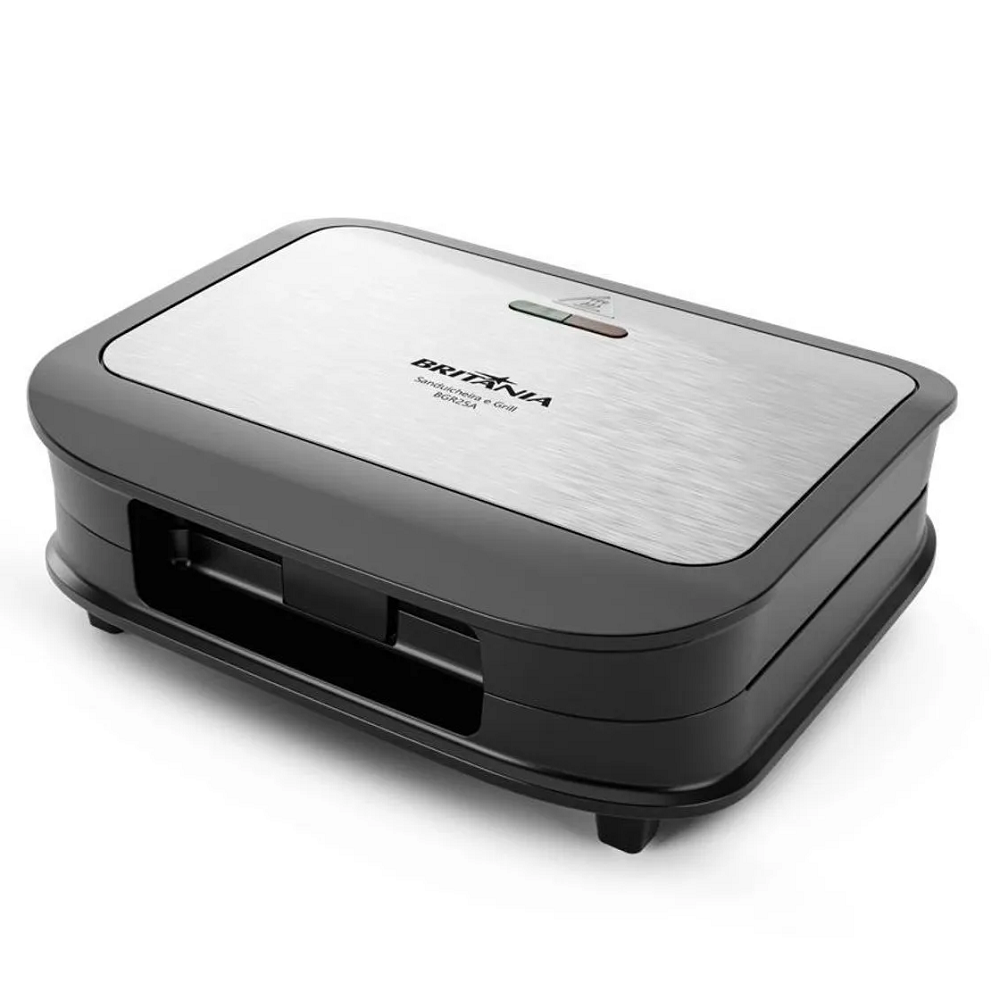 Sanduicheira Grill Britânia Antiaderente Preta 750W 220V BGR25A, , large image number 1