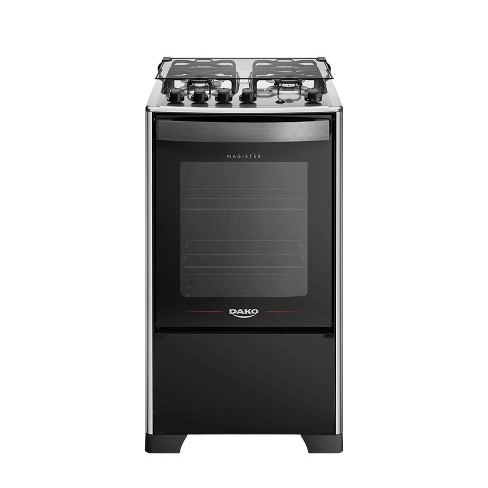 Fogão 4 Bocas Dako Mesa de Inox Preto Bivolt Magister, , large image number 1