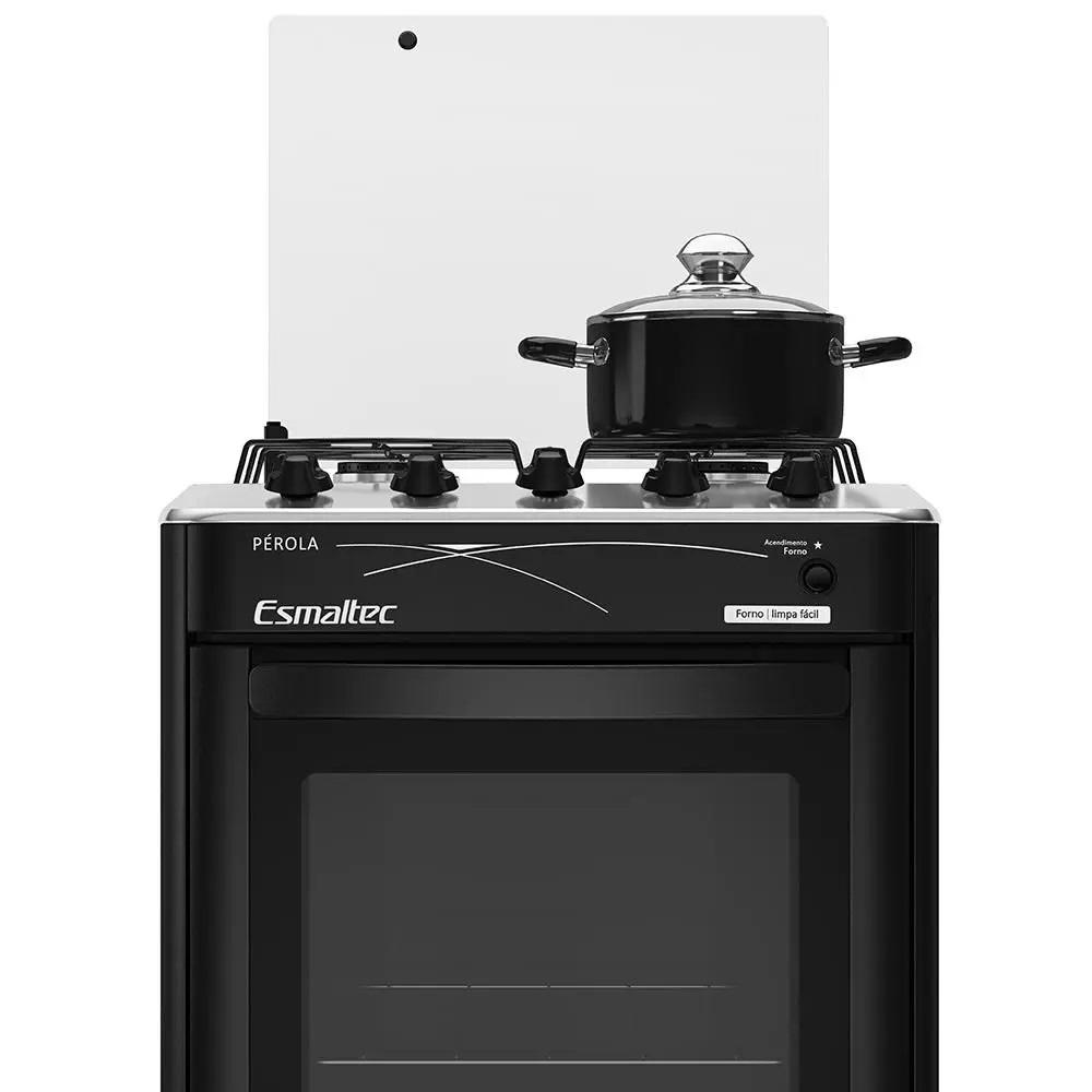 Fogão 4 bocas Esmaltec Mesa de Inox Preto Pérola 4114, , large image number 3