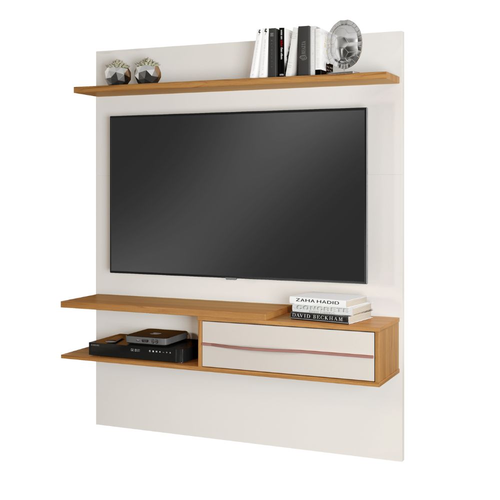 Painel Para TV Até 55 Polegadas Freijó Trend/Off White Notável NT 1155, , large image number 1