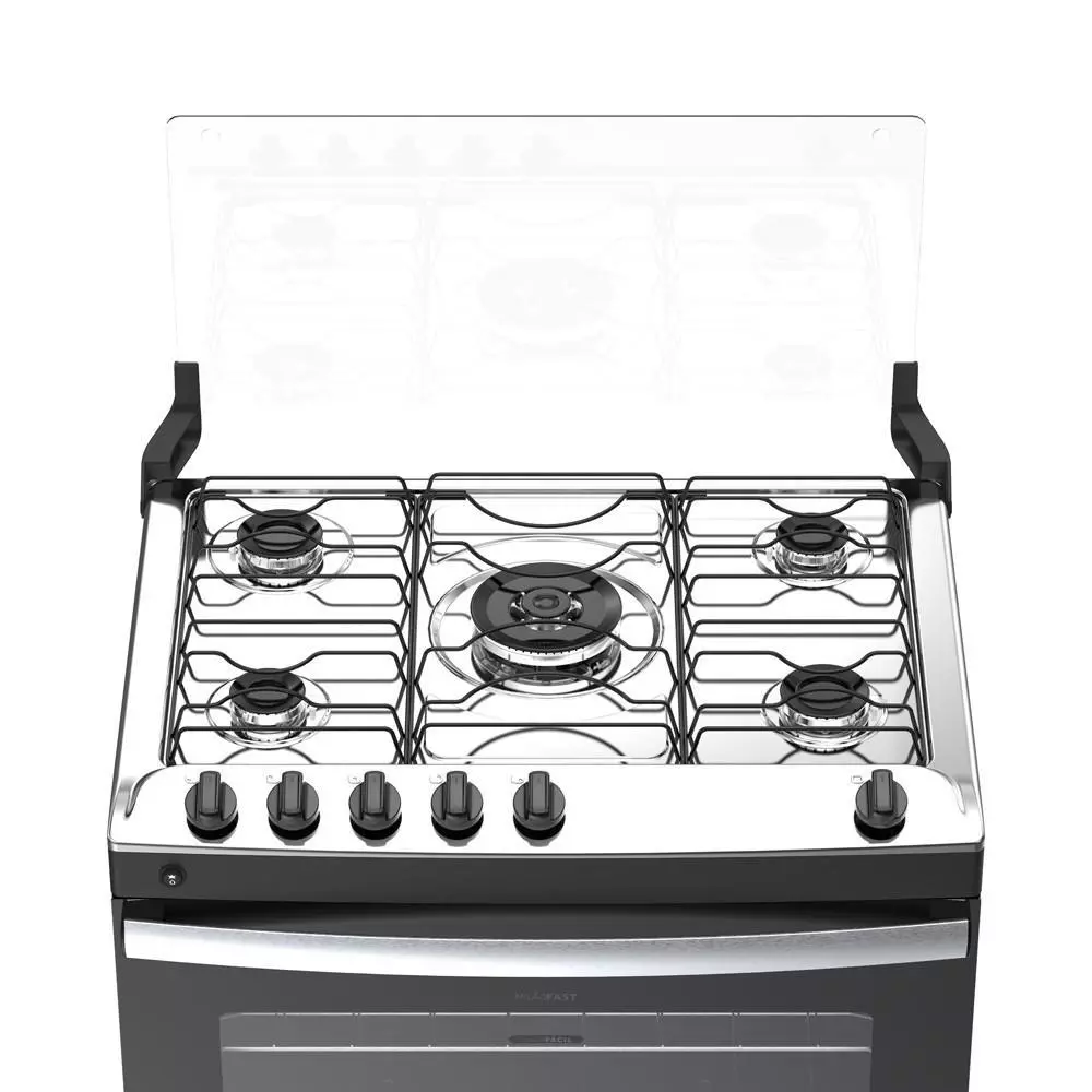 Fog&atilde;o 5 bocas Atlas Autom&aacute;tico Mesa de Inox Preto Mil&atilde;o Fast, , large image number 2