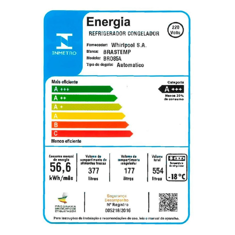 Geladeira Frost Free Brastemp 3 Portas Inox 554L 220V BRO85AK, , large image number 4