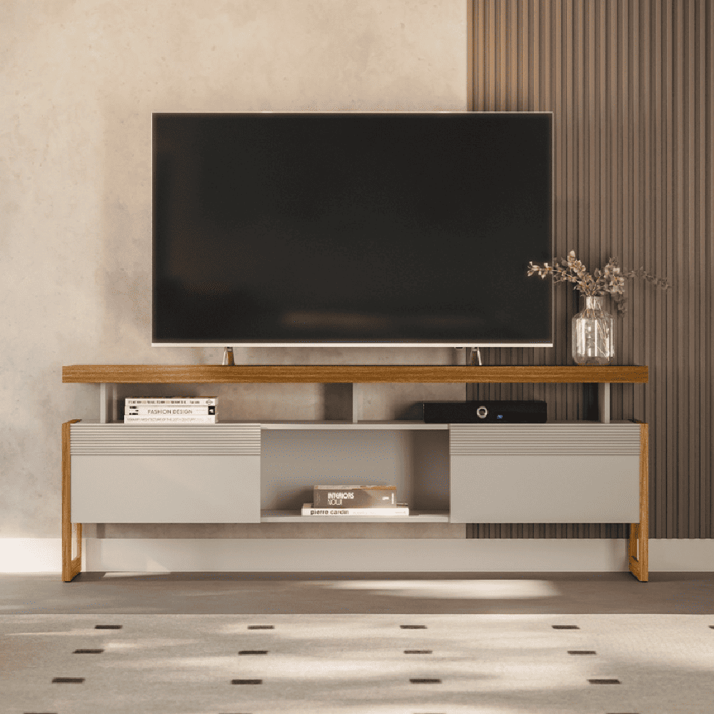 Rack Para Tv At&eacute; 70 Polegadas Nature/Off White Linea Esmeralda, , large image number 1