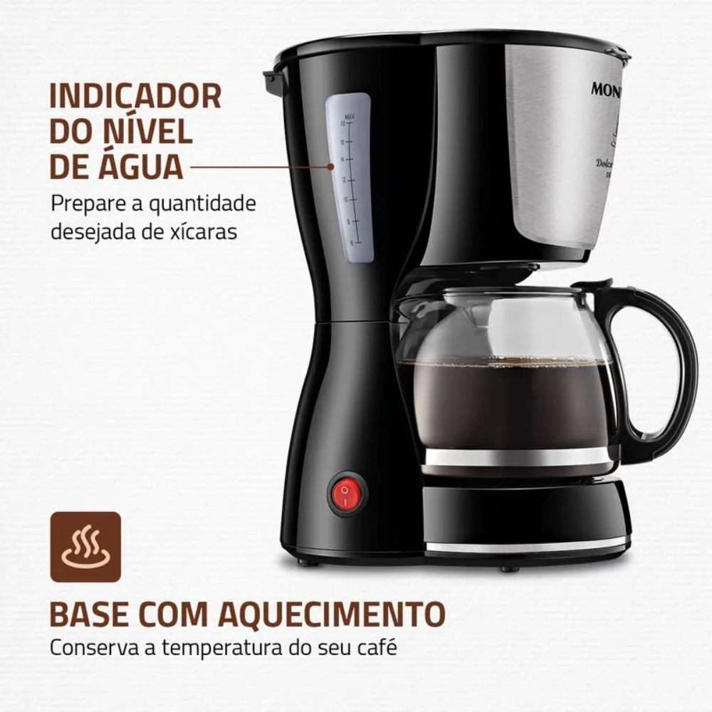 Cafeteira Mondial Dolce Arome C-30 18 Xícaras 220V Preto 550W, , large image number 4