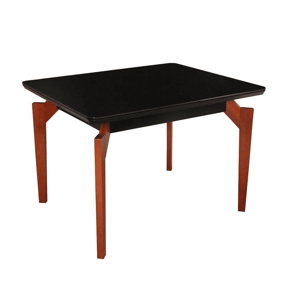 Mesa De Jantar 4 Cadeiras Retangular Tampo de Vidro S&atilde;o Carlos Abeille Mel/Preto, , large image number 2