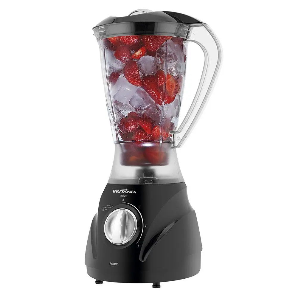Liquidificador Britânia Preto 3 Velocidades + Pulsar 2,1L Black 220V 600W, , large image number 1