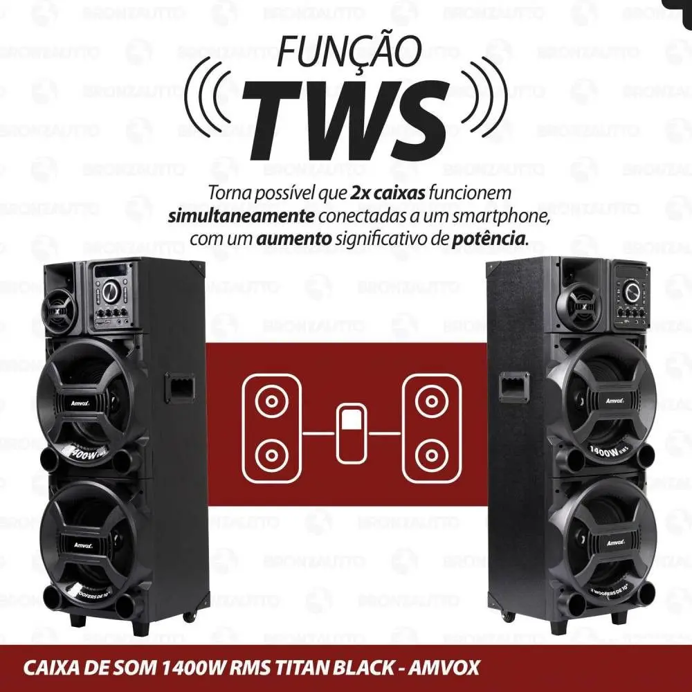 Caixa Amplificada ACA1402 Titan Black 1400W Amvox com LED, , large image number 4