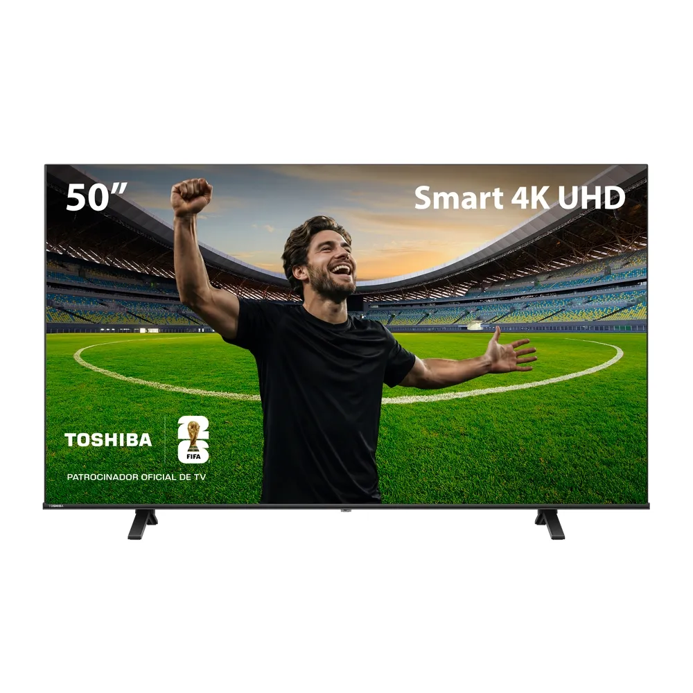 Smart TV 50 Polegadas Toshiba DLED 4K Wi-Fi VIDAA 3 HDMI 2 USB 50C350NS TB029M