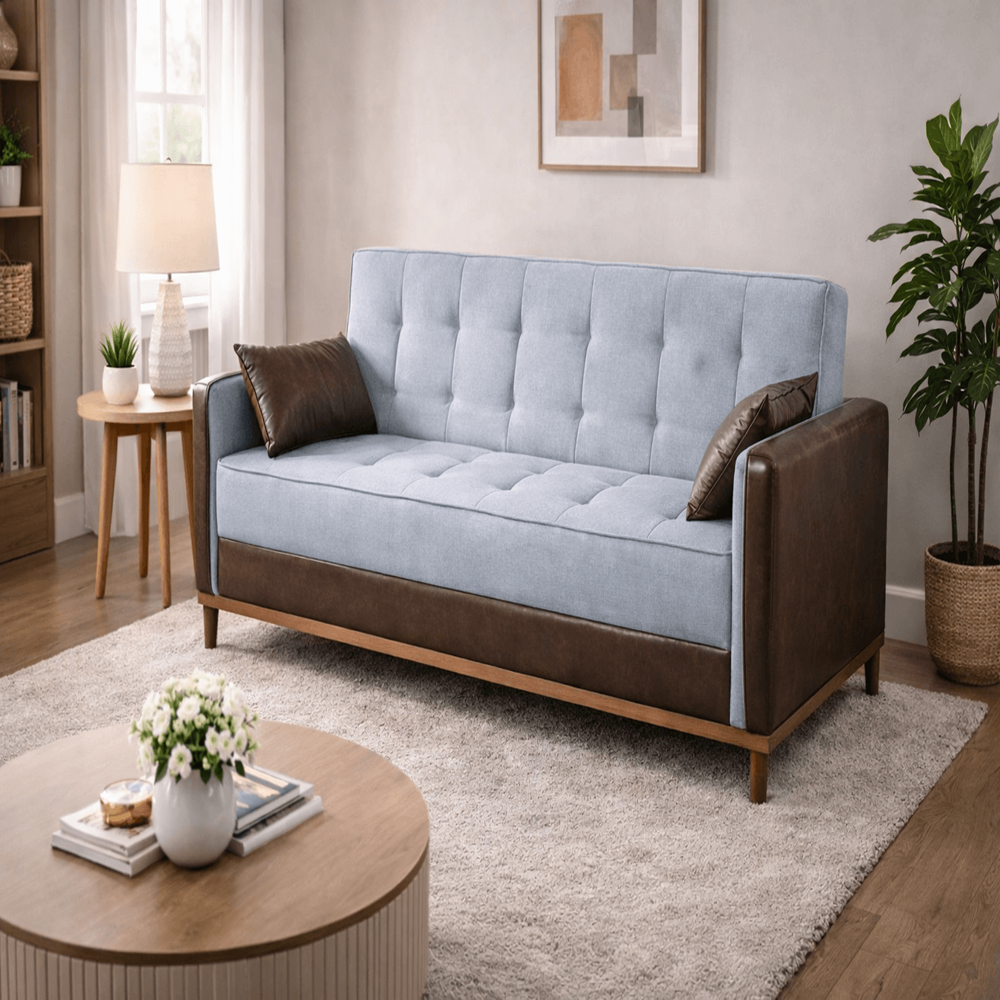 Sof&aacute; Cama 3 Lugares 1 Assento Linho Marte Bege 200cm Design Unique, , large image number 1