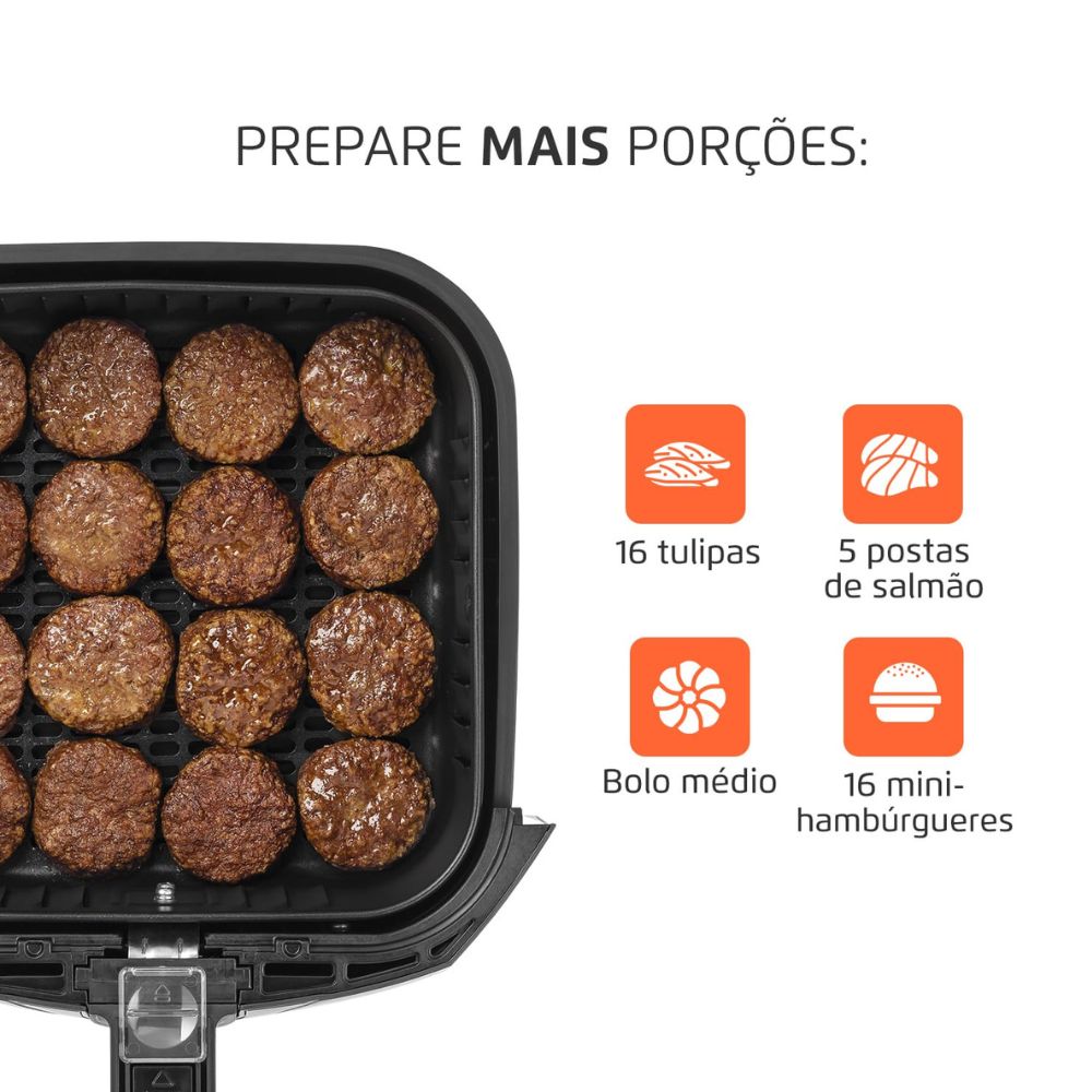 Fritadeira Elétrica Air Fryer Mondial Sem Óleo 4L 220V  AFN-40 BFS, , large image number 2