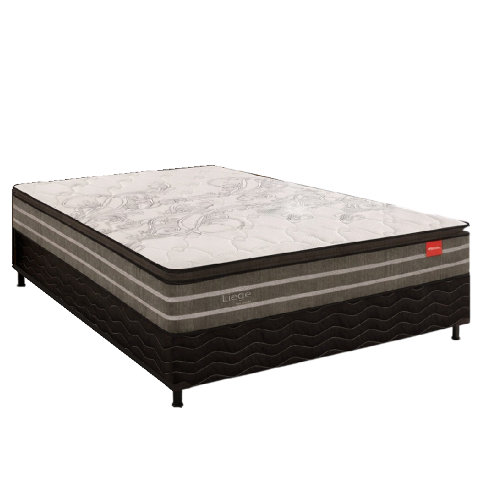 Cama Box Casal Molas Ensacadas Liege 138X188X74 cm Reconflex