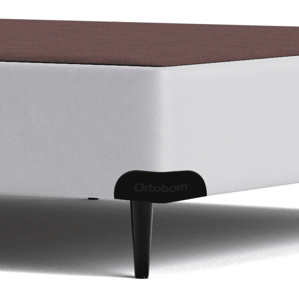 Base Cama Box Casal Sommier Corino Branco 188x138x30 cm Ortobom, Branco, large image number 4