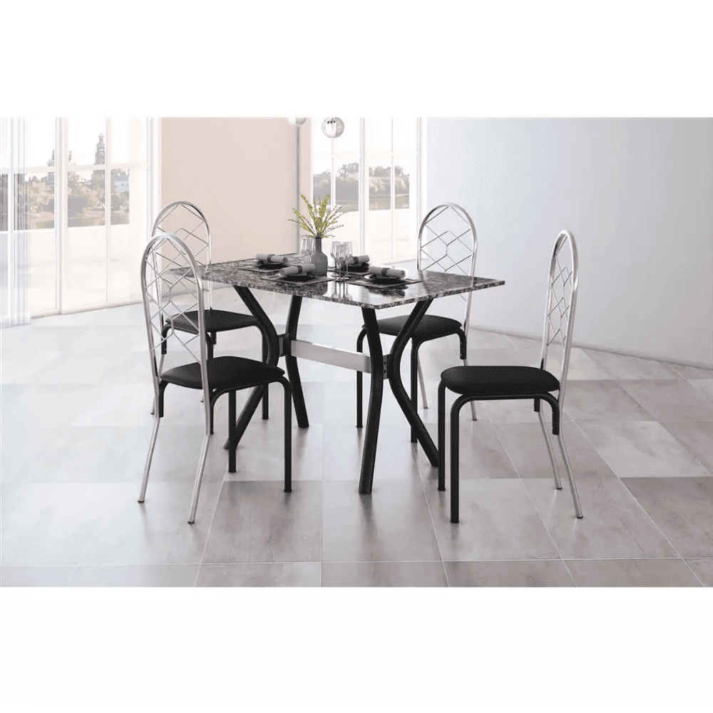 Conjunto de Mesa Tubform Viena com 4 Cadeiras Atenas , , large image number 1