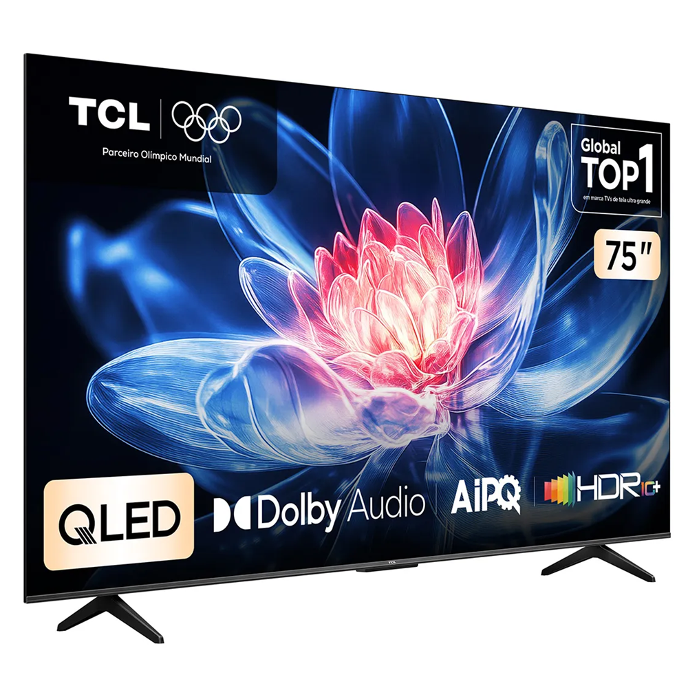 Smart TV 75 Polegadas TCL QLED 4K Wi-Fi Processador AIPQ Google Tv 3 HDMI 1 USB 75T6C, , large image number 1
