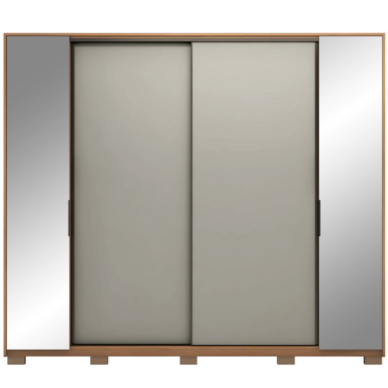 Guarda-Roupa Casal 4 Portas 4 Gavetas Amendola/Nude Laredo Demobile, , large image number 1