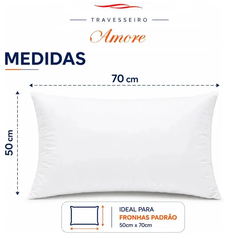 Travesseiro Ortobom Amore 70x50 Branco, , large image number 5