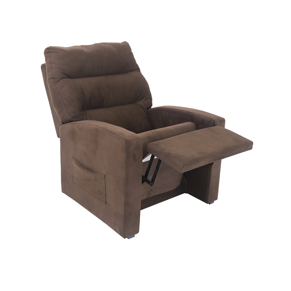 Poltrona do Papai Reclinável Suede Veludo Chocolate JW Dubai