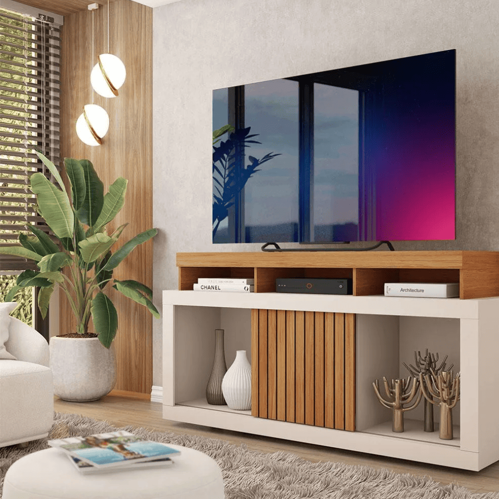 Rack para TV At&eacute; 55 Polegadas Freij&oacute;/Off White 136 cm Caemmun Drag&atilde;o, , large image number 2