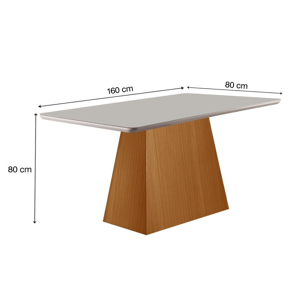 Conjunto Mesa de Jantar 6 Cadeiras Riviera Retangular LJ Prada 160x80cm Marrom, , large image number 6