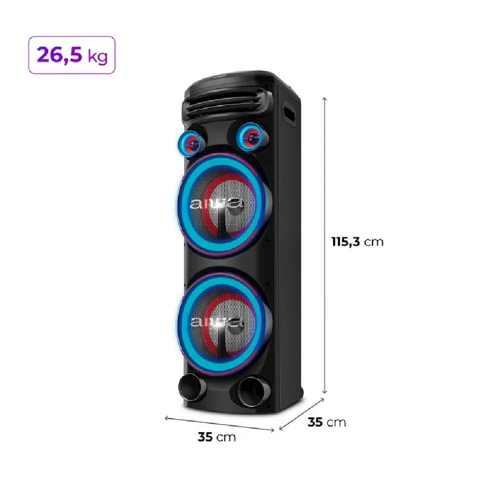 Caixa de Som Aiwa Torre Bluetooth 2200W RMS Bivolt AWS T2W01, , large image number 7