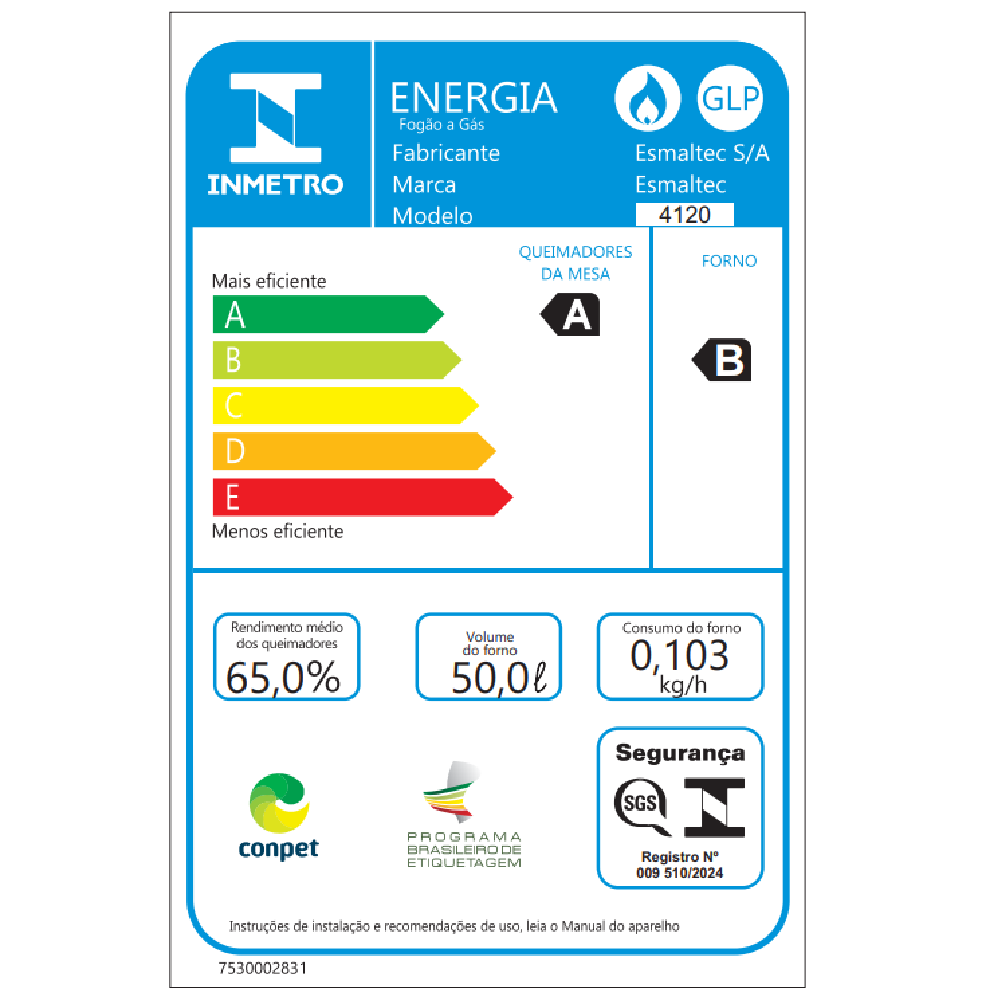Fogão 4 bocas Esmaltec Mesa de Inox Preto Ideal Pop F4ISB 4120, , large image number 5