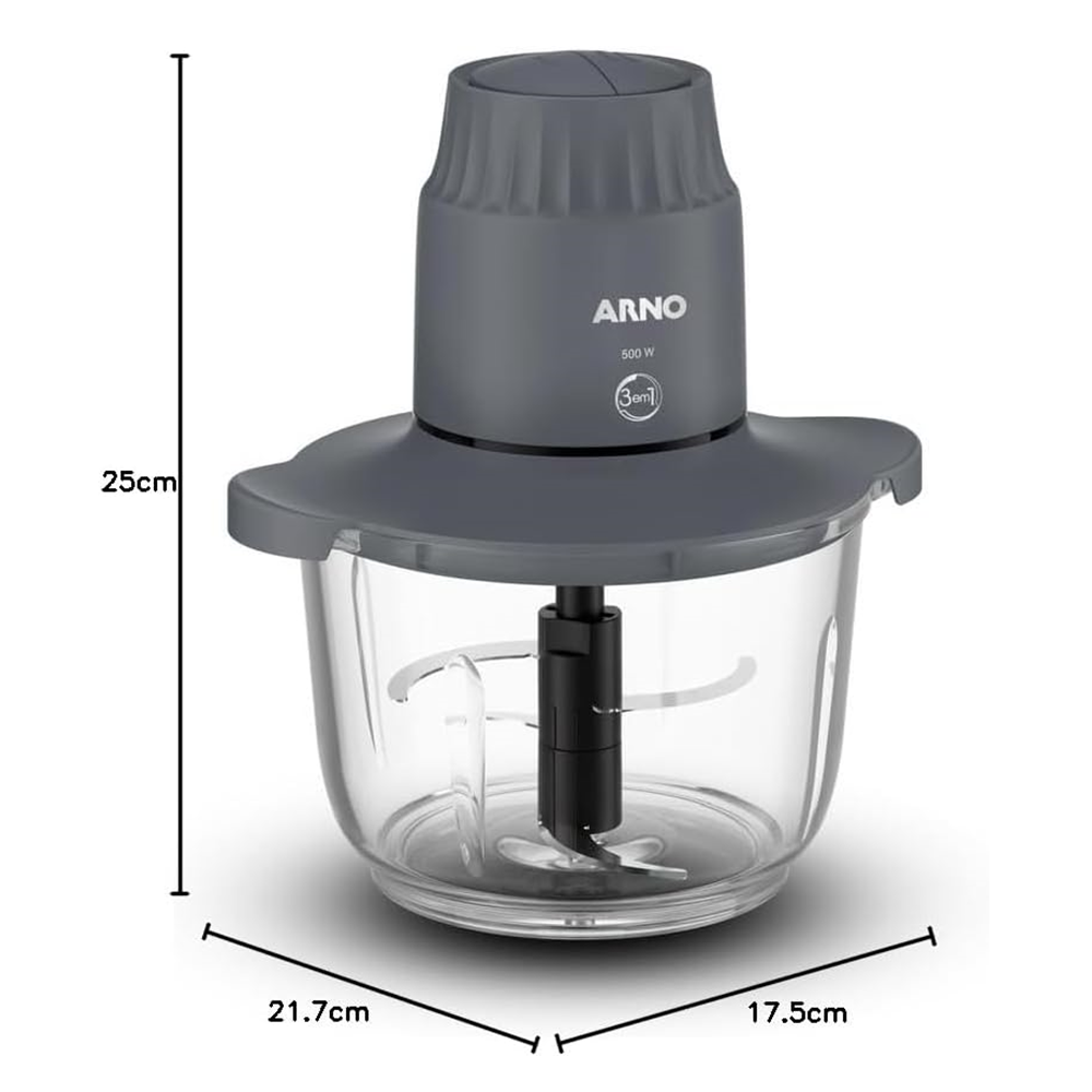 Mini Processador de Alimentos Arno Choppeo CH01 500W Cinza, , large image number 8