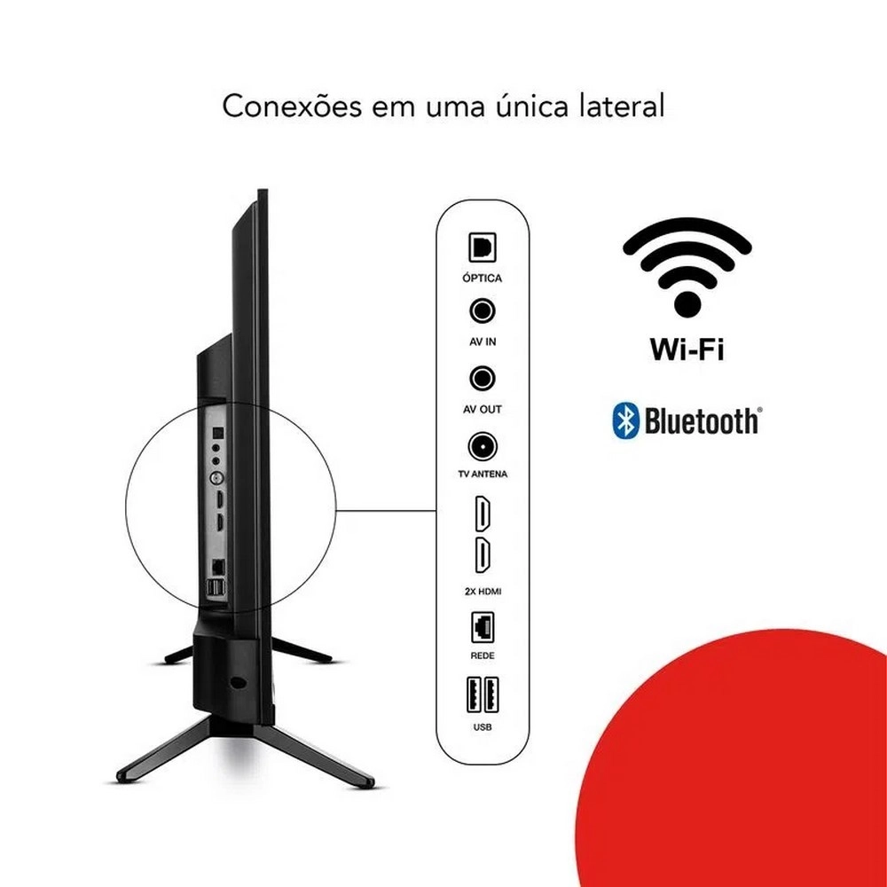 Smart TV 32 Polegadas Aiwa HD Android Borda Ultrafina 2 HDMI 2 USB Quad Core BL02, , large image number 5