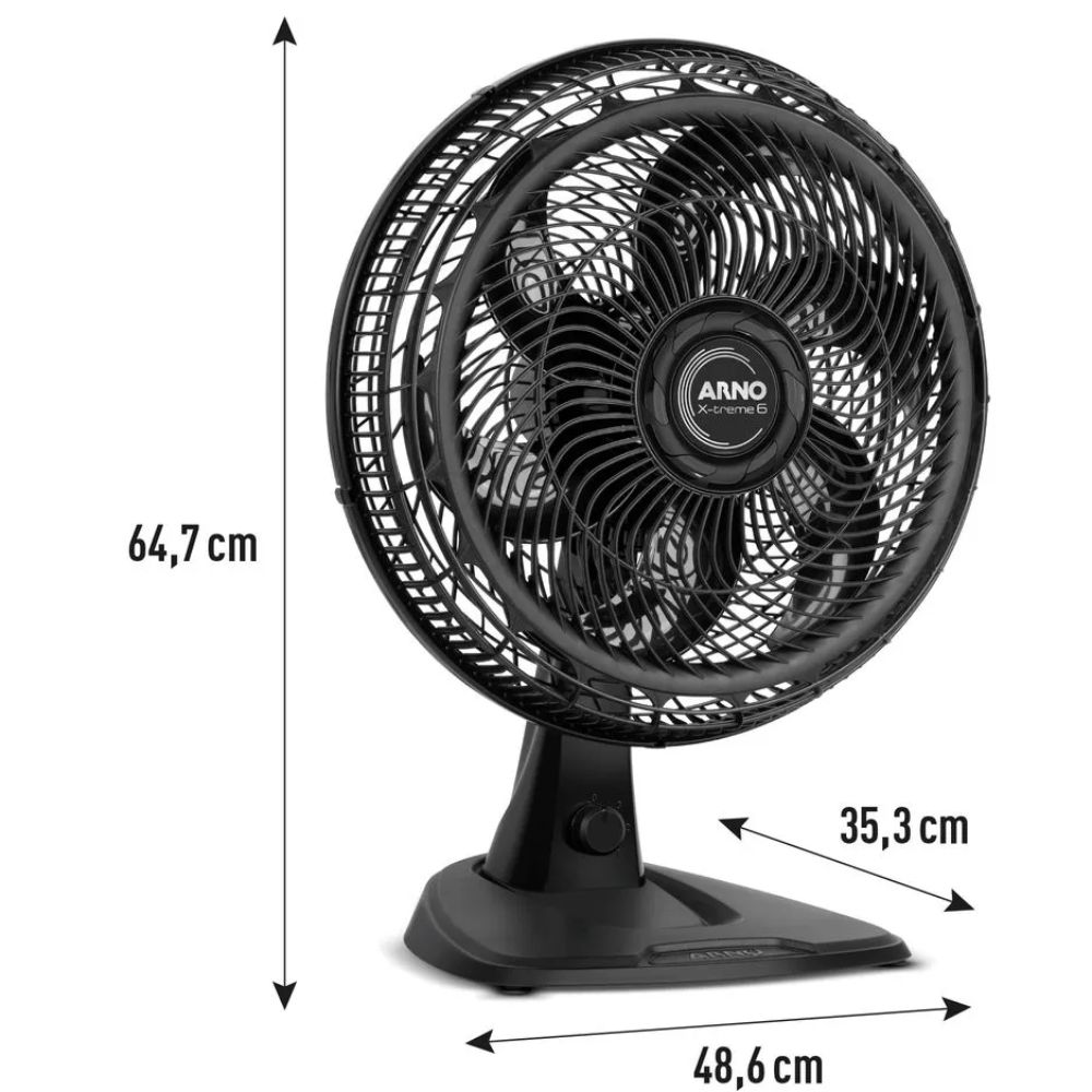 Ventilador de Mesa/Parede 2 em 1 Arno 40cm 6 Pás X-TREME 6 140W 220V VE60 Preto, , large image number 1
